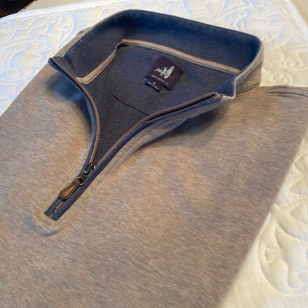 Johnnie-O Long Sleeve Pullover Beige XL